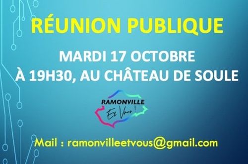 Réunion publique mardi 17 octobre 2023 à 19h30 au château de Soule